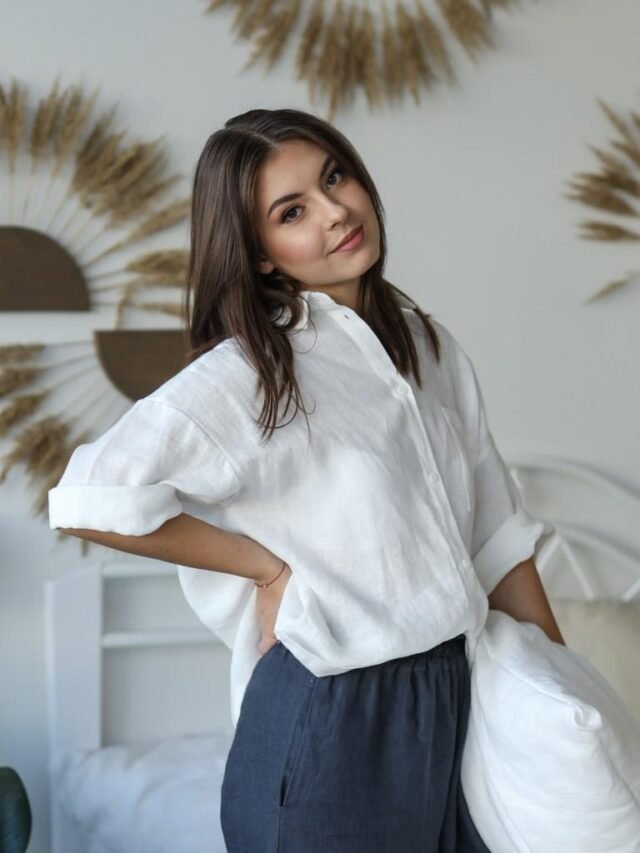 Linen shirt in white