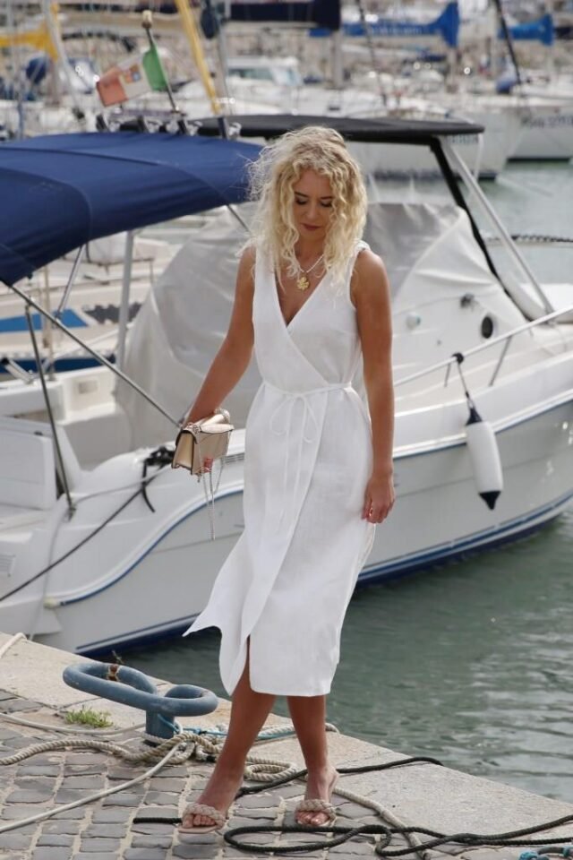 White linen dress Dubai