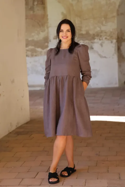 maternity linen dress