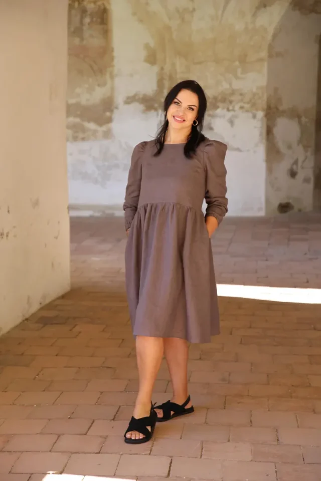 mama linen dress