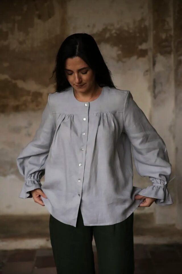 linen long sleeves shirt for women