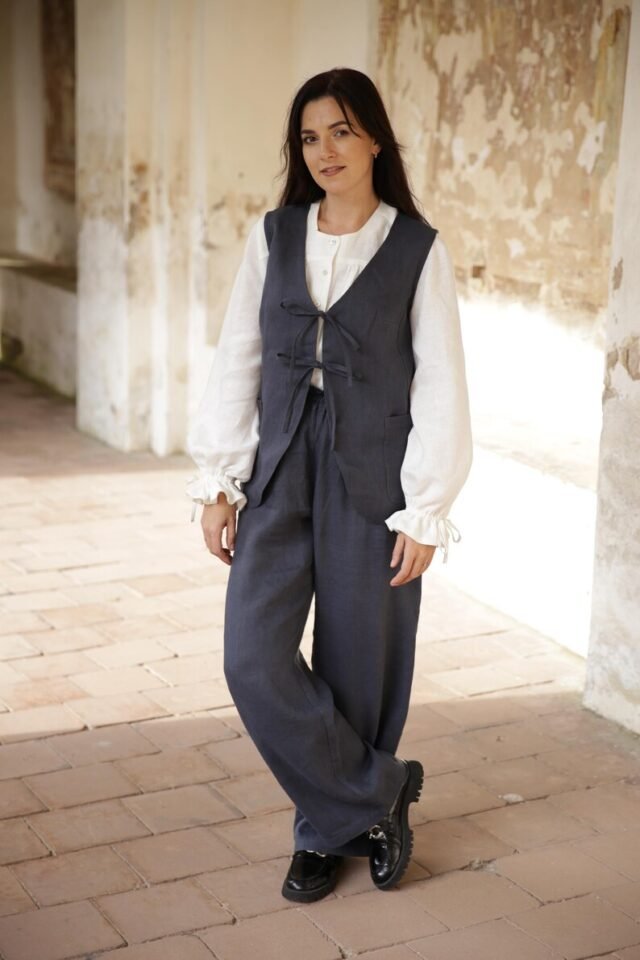 linen vest and pants