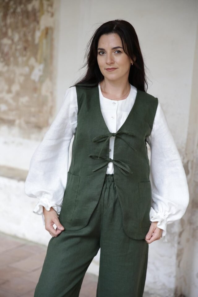 linen vest and pants