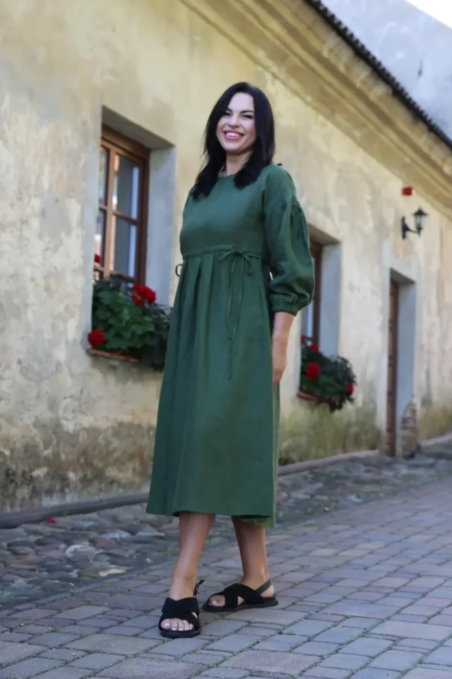 verona linen long dress