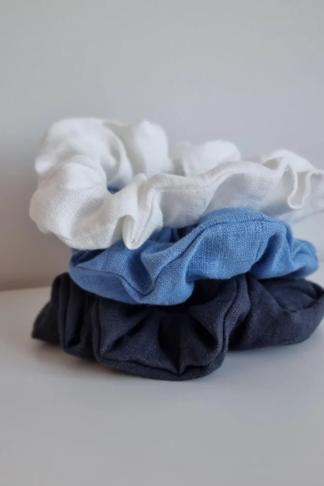 linen scrunchies