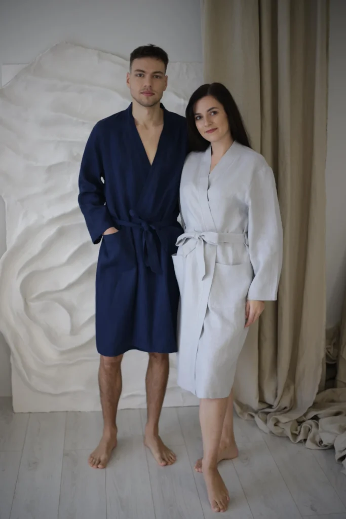 linen robes for men and women