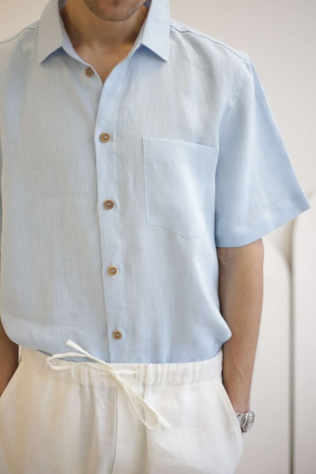 linen men's casual shirt