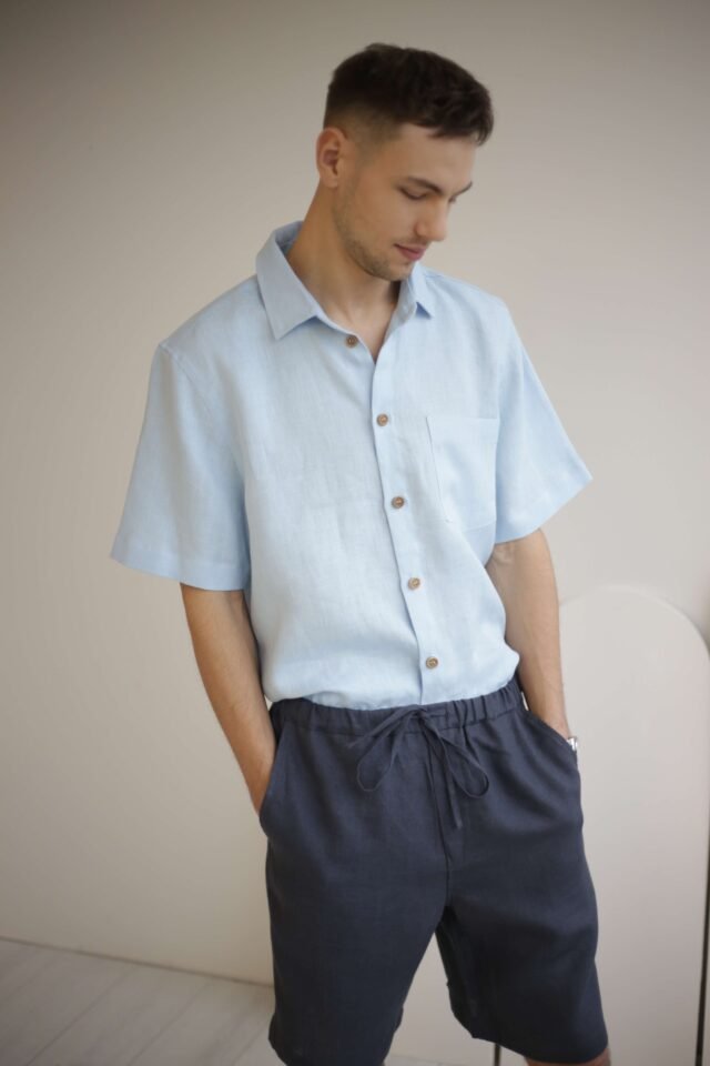 men's short sleeve linen shirt HAVANA