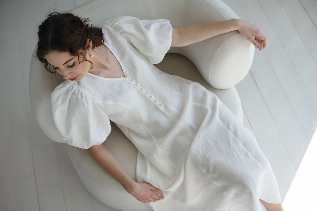 white marbella dress