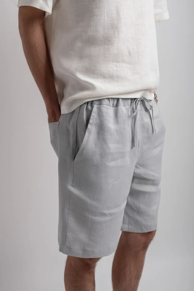 Linen-shorts-for-men-MIAMI-in-grey-2