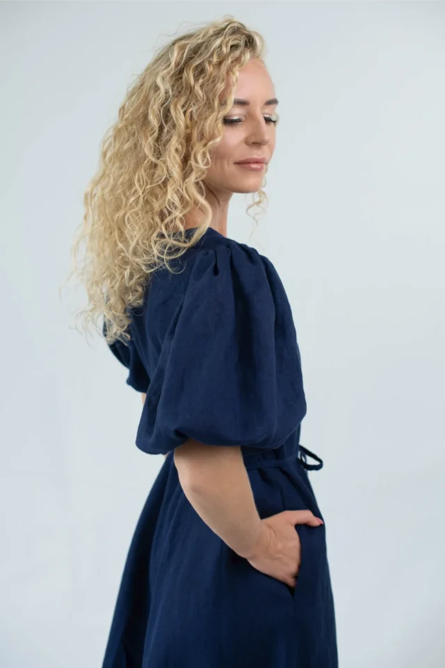 Ronda-Linen-wrap-dress-in-navy-blue-10.