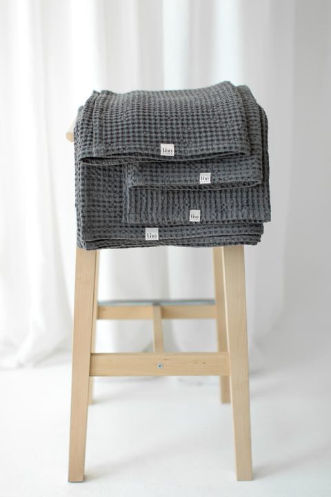 LG-waffle-linen-towels-dark-grey-1