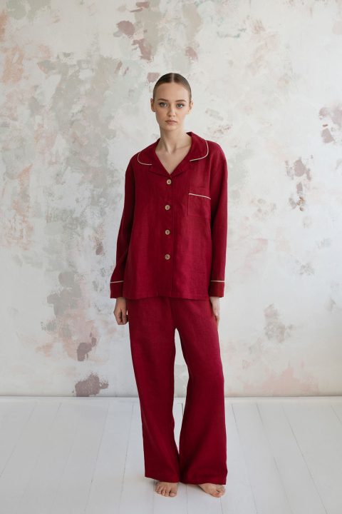 red-linen-pajamas-women-relaxed-fit