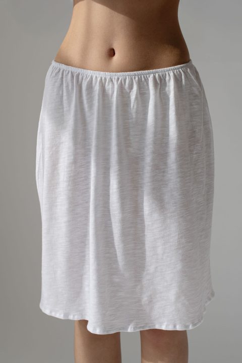 organic cotton slip underskirt white